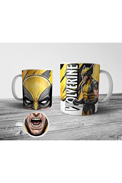 Pixxa Wolverine Logan Mug with Mouth Pattern on the Base