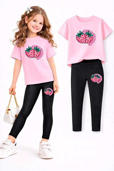 genosha طقم بنطلون ضيق وتي شيرت للفتيات/ مجموعة الأم والابنة