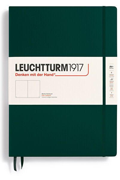 Leuchtturm1917 Master Classic (A4+), Blocnotes cu 235 de pagini, Simplu, Verd...