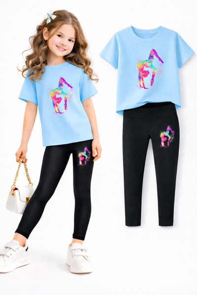 genosha Σετ κολάν και μπλουζάκι για κορίτσια/ Συνδυασμός μητέρας-κόρης