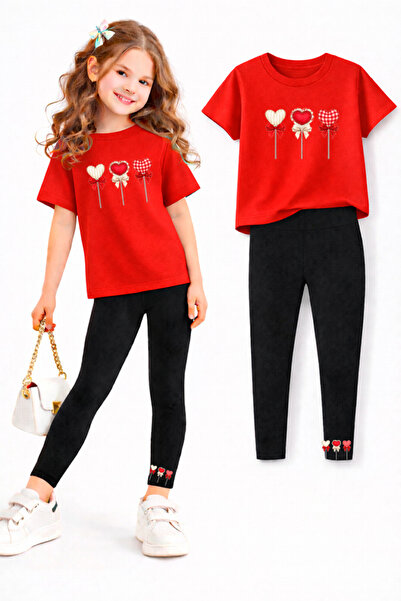 genosha طقم بنطلون ضيق وتي شيرت للفتيات/ مجموعة الأم والابنة