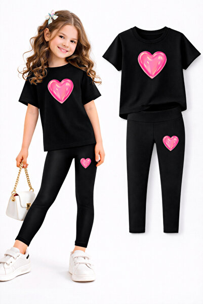 genosha طقم بنطلون ضيق وتي شيرت للفتيات/ مجموعة الأم والابنة