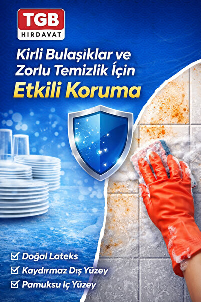TGB Temizlik ve Bulaşık Eldiveni L / Büyük 9 - 9,5