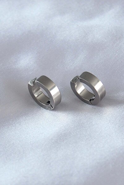 Inure Jewelry 316L Steel Silver Color Compressed Men's Earrings