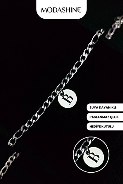 ModaShineShop Letter B Bracelet – Stainless Steel Bracelet, Gift for Lover, S...