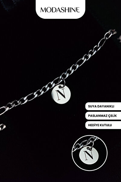 ModaShineShop Letter N Bracelet – Stainless Steel Bracelet, Gift for Lover, S...