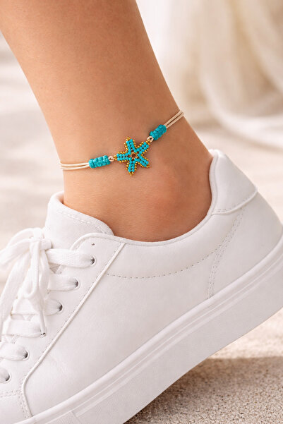 EL YAPIMI Miyuki Sea Star Macrome Anklet