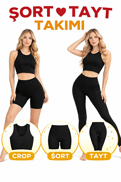 OsmanogluWear Premium sportski set od 3 delova u crnoj boji – tkanina za ronj...