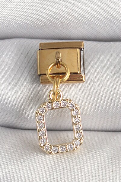 Inure Jewelry 316L الصلب الذهب اللون استرخى ساحة الزركون حجر ترشيح سحر