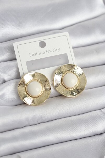 Inure Jewelry Vintage Model White Gold Color Brass Women's Earrings