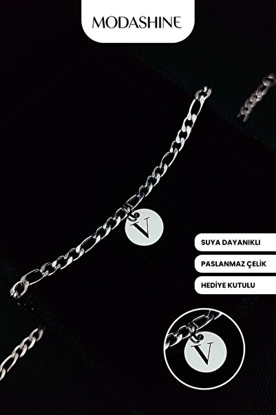 ModaShineShop Letter V Bracelet Stainless Steel Gift Boxed for Lover, Spouse,...