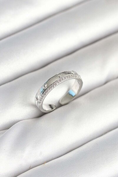 Inure Jewelry خاتم نسائي من حجر الزركون ذو اللون الفضي