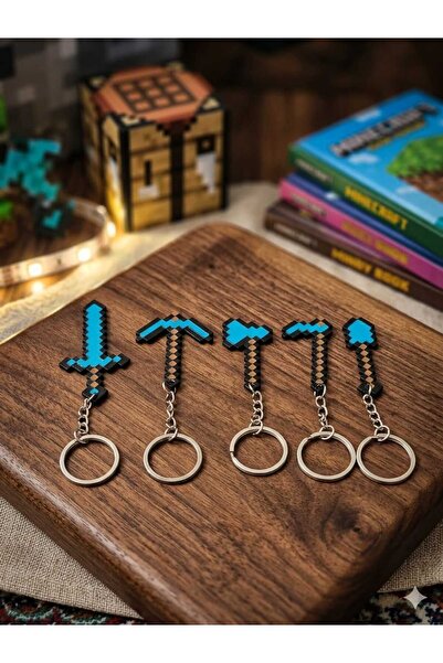 BASKIMARKETİM Minecraft Anahtarlık 5li Set