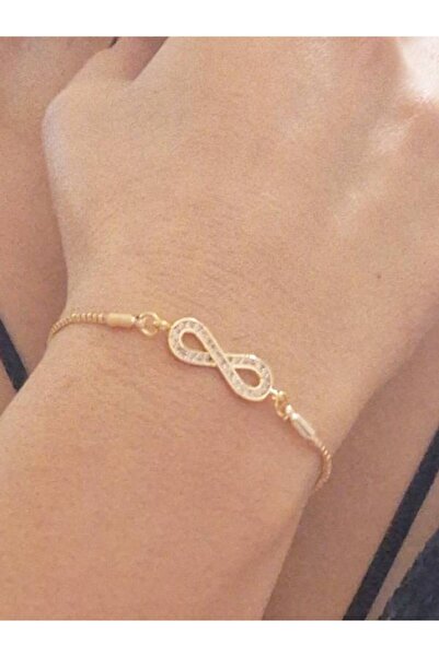 EDWOL Zircon Stone Gold Color Plated Infinity Women's Bracelet