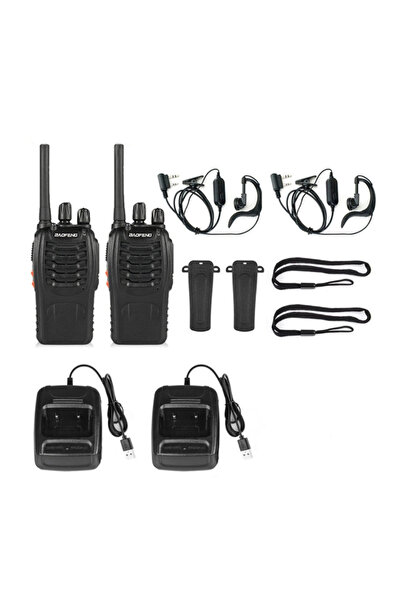Fikpoo Walkie Talkies Rechargeable Long Range Two-Way Radios with Earpieces