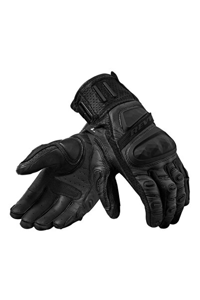 Revit Cayenne 2 Black Leather Summer Motorcycle Gloves