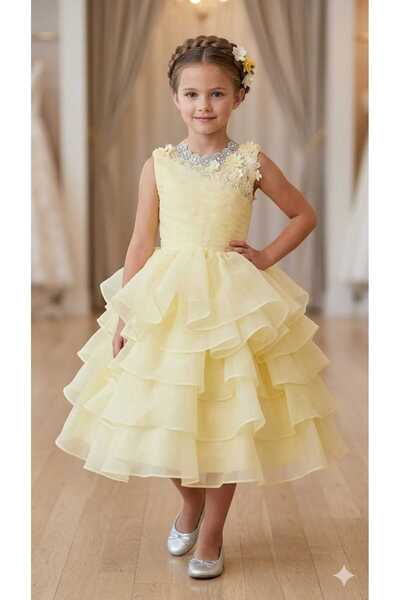 Marllow Very Beautiful Layered Girls' Dress