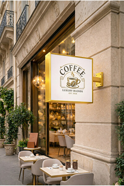 Grand City Media صندوق إضاءة مربع كلاسيك | إطار ذهبي فاخر