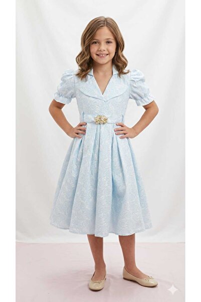 Marllow Beautiful Girls Dress Jacquard