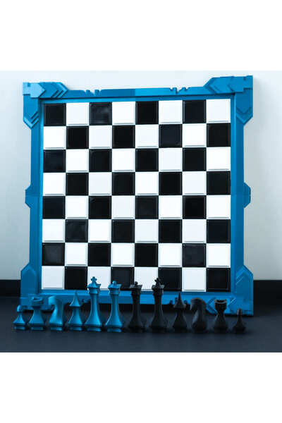 ZupZup Elegant Blue Chess Set | Made in Romania | Black and Blue