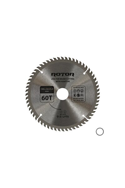 Rotor Δίσκος κοπής ξύλου 190*30/25.4 με αντάπτορα 60 δόντια