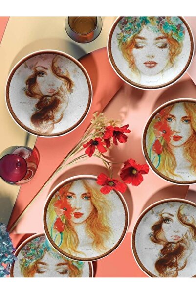 Kütahya Porselen 6lı 21cm Pasta Tabak