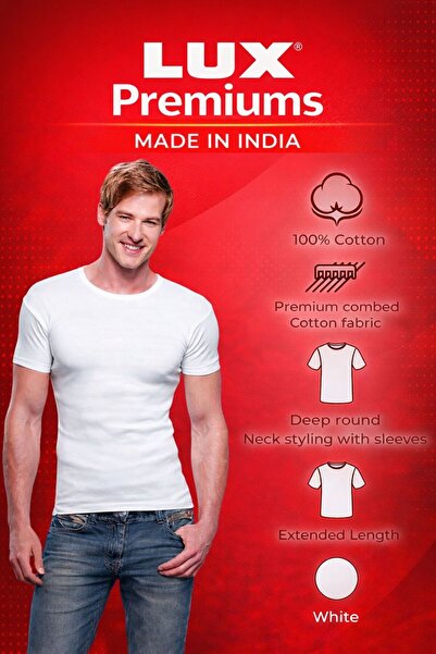 LUX PREMIUM ROUND NECK SHORT SLEEVE T-SHIRT 6PCS