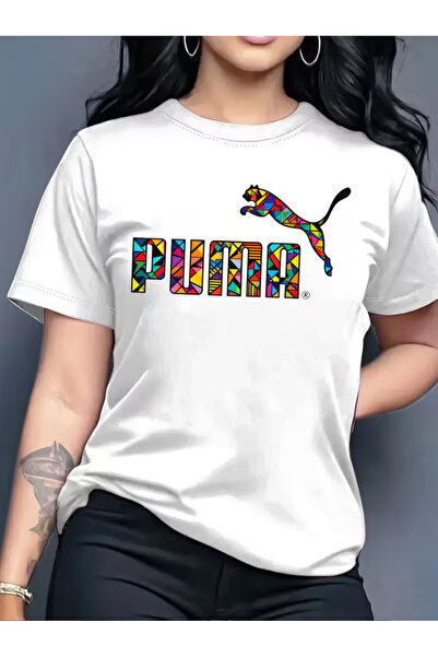 LİNA06 Graphic Print T-shirt, Short Sleeve Crew Neck Casual Top for Summer & ...