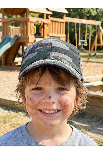 PIECE SIGNATURE 100% Cotton, for Children, Basic Camouflage Printed Sun Hat (...