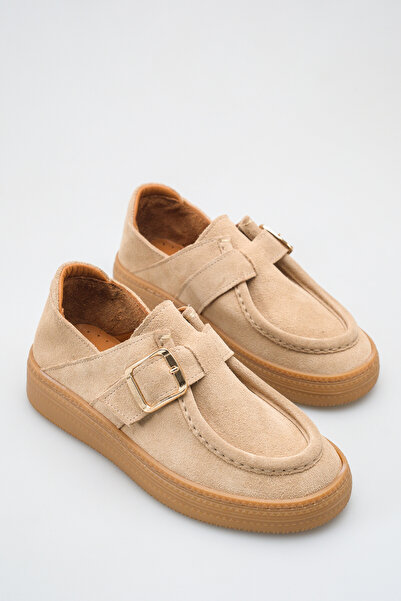 CALVERO Günlük Kadın Hakiki Deri Süet Ayakkabı