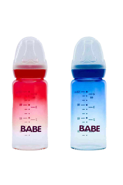 Babe - Baby Glass Feeding Bottle