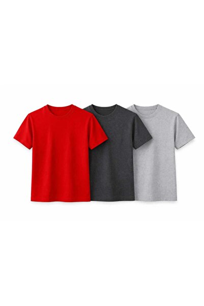 ANATOLIATEKSTILE Σετ 3 Ανδρικών Μπλουζών Premium Βασικού Στυλ – Βαμβακερά, Άν...