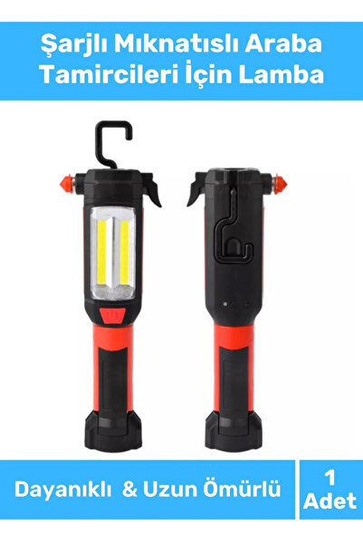 Kozera #ElFeneri Premium Askılı Sabitlenebilir Mıknatıslı Şarjlı 2 Modlu Kamp...