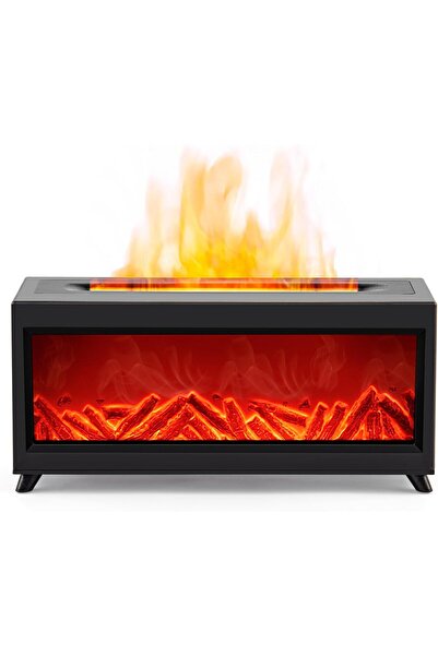 ALQUALITY ®   Difuzor de aromaterapie cu efect de flacără și șemineu – Umidif...