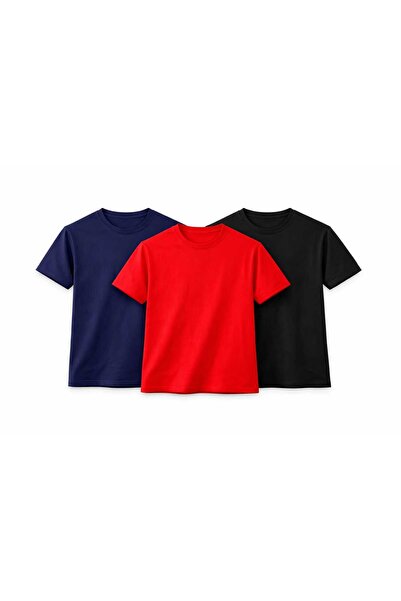 ANATOLIATEKSTILE Σετ 3 Ανδρικών Μπλουζών Premium Βασικού Στυλ – Βαμβακερά, Άν...