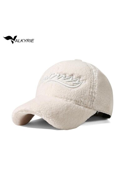 valkyrie Plush Hat Women Men Unisex Winter Hat Embroidered Adjustable Teddy H...