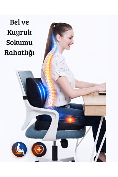 Ankaflex Ortopedik 3lü Minder Seti Sırt Oturma ve Bacak Arası Diz Yastığı Bel Kalça Destek