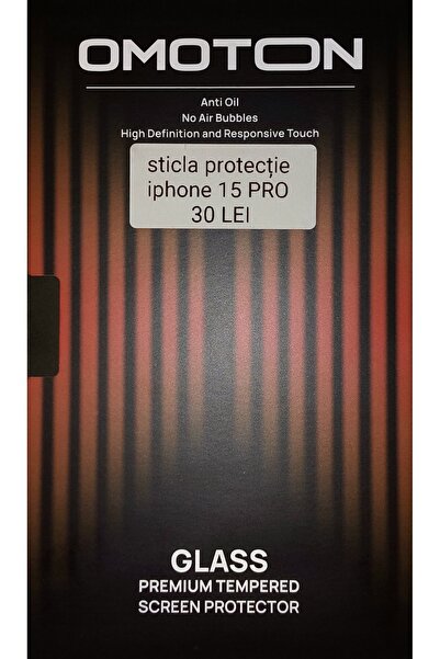 Omoton Tempered glass screen protector (x2) compatible only with iPhone 15 Pr...