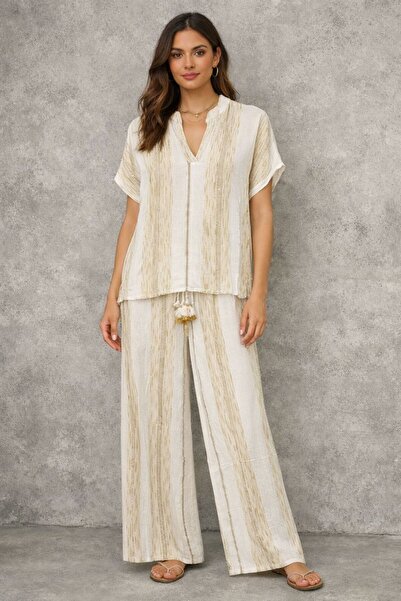 Generic Pants Set with Short Sleeve Blouse