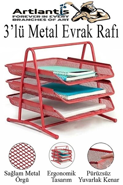 Artlantis Suport pentru documente din metal colorat, 3 bucăți, 1 pachet, Orga...
