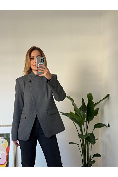 Butik LAMB KOYU GRİ KRUVAZE CEKET