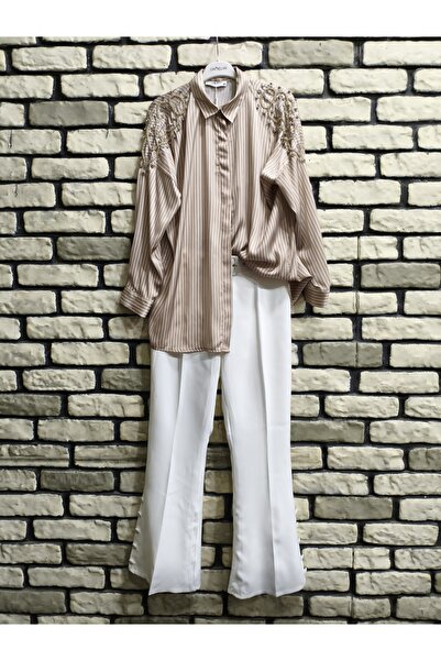 Camelya Stoned Satin Shirt