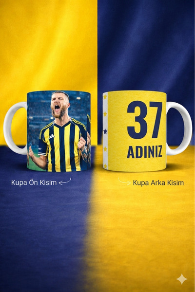 PembeCadde 1. Kalite Porselen Baskılı Skriniar Isimli Ve Numaraları Kupa Bardak