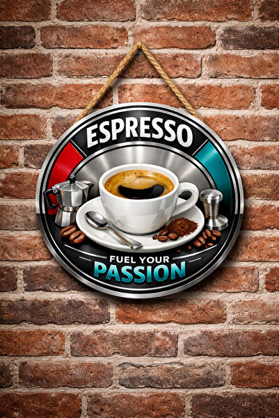 Mayeka Ornament decorativ din lemn pentru ușă de perete, cu tematică espresso...