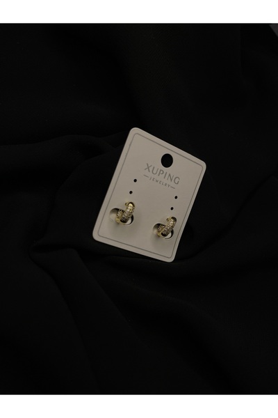 XUPING JEWELRY ME Jewelry Takı Xuping Marka Zirkon Taşlı Minik Halka Küpe