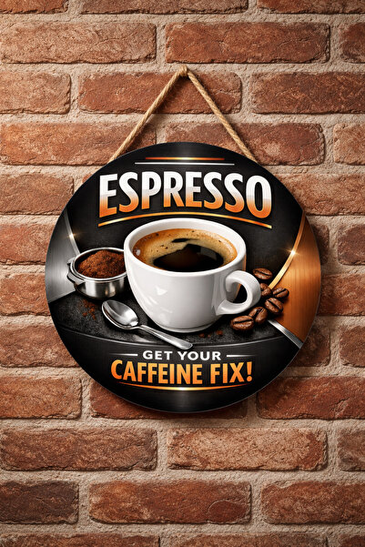 Mayeka Ornament decorativ din lemn pentru ușă de perete, cu tematică espresso...