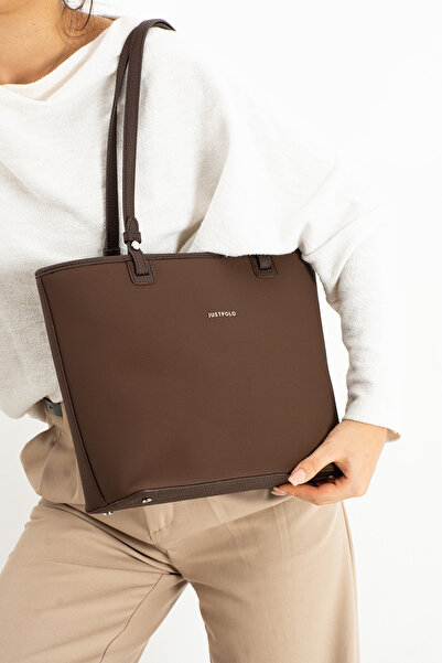 Just Polo JUST&POLO Kadın Kahverengi El ve Omuz Çantası-BD6049