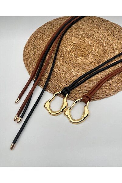 Mynoa مجموعة من 2 حزام نسائي بإبزيم ذهبي وحزام للسترة وحزام للقميص