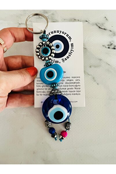 Talia&Talia Nazar Beaded Keychain - Glass