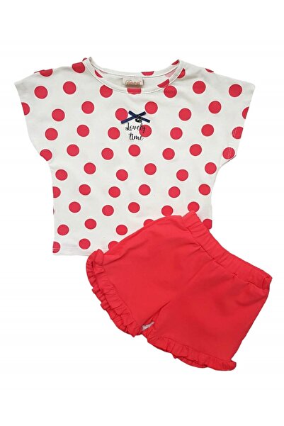 Miniworld Baby Girls' 2-piece summer set made of cotton, ruffled pants, polka...